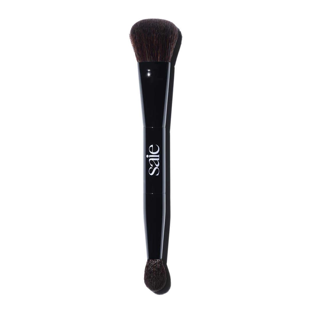 Saie The Double Brush - Brocha de maquillaje de doble punta para fó...
