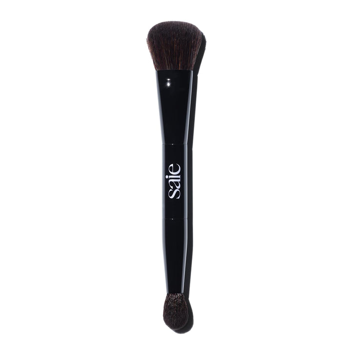 Saie The Double Brush - Brocha de maquillaje de doble punta para fó...