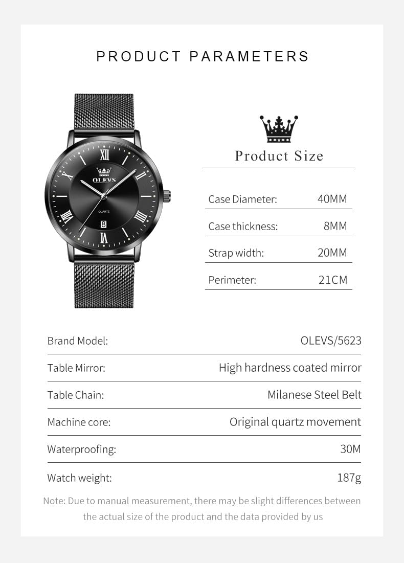 OLEVS Relojes de oro para hombre, analógico, de cuarzo, para negocios, de vestir, día fecha, acero inoxidable, clásico, de lujo, luminoso, impermeable, casual, relojes de pulsera masculinos