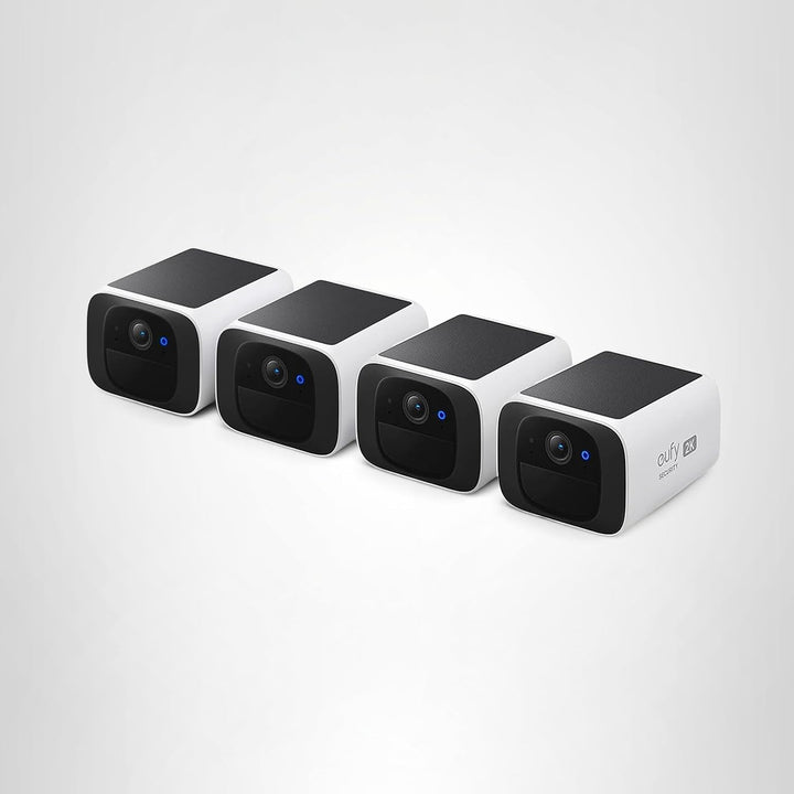 eufy Security Paquete de 4 cámaras SoloCam S220, carga solar, cámar...