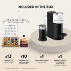Nespresso Vertuo Next Coffee Machine con Milk Frother, blanco