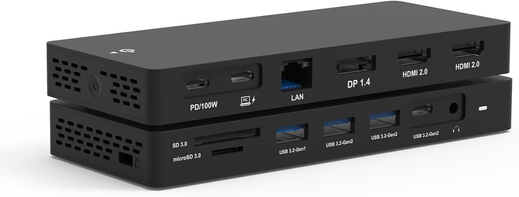 Nueva estación de acoplamiento Dell con doble HDMI+DisplayPort con adaptador de corriente, 13 en 1 Dell Thunderbolt Dock para XPS, Inspiron, Latitude, Precision, Vostro, G/Alienware, etc