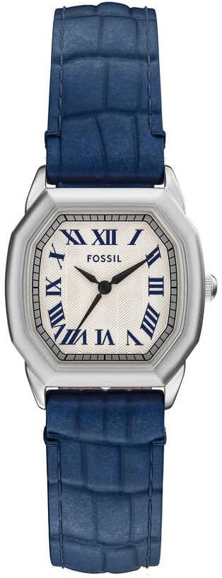Fossil Reloj Harlow para mujer, movimiento de tres manecillas de cuarzo con correa de acero inoxidable o cuero