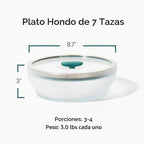 Anyday Vaporizador de microondas de vidrio de 7 tazas (Kale)