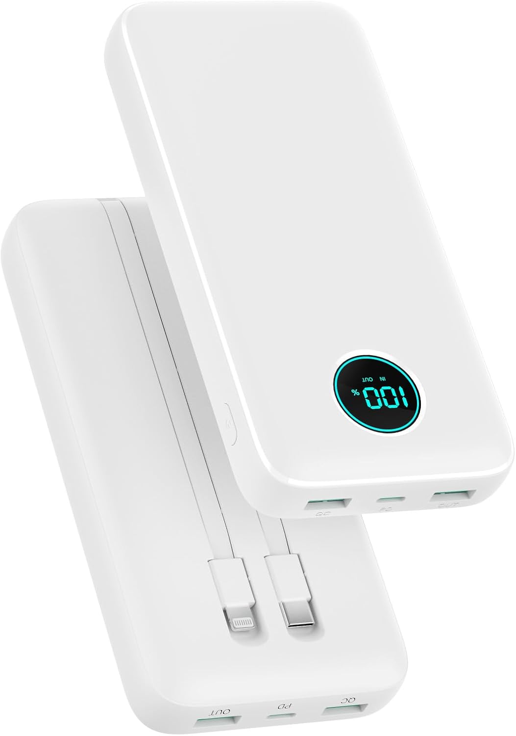 Cargador Portátil PowerBank 40,800mAh con 2 Cables Integrados, Carg...