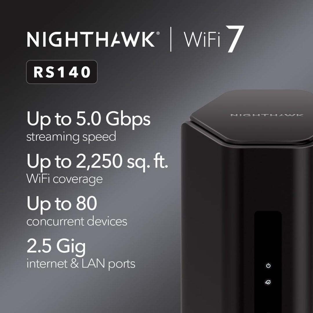 NETGEAR Router WiFi 7 de doble banda Nighthawk (RS140) - Solo enrut...