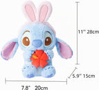 MINISO Disney Lilo & Stitch - Peluche de 11 pulgadas, colección de conejito cambiante, peluches de calidad prémium para los fanáticos de Disney