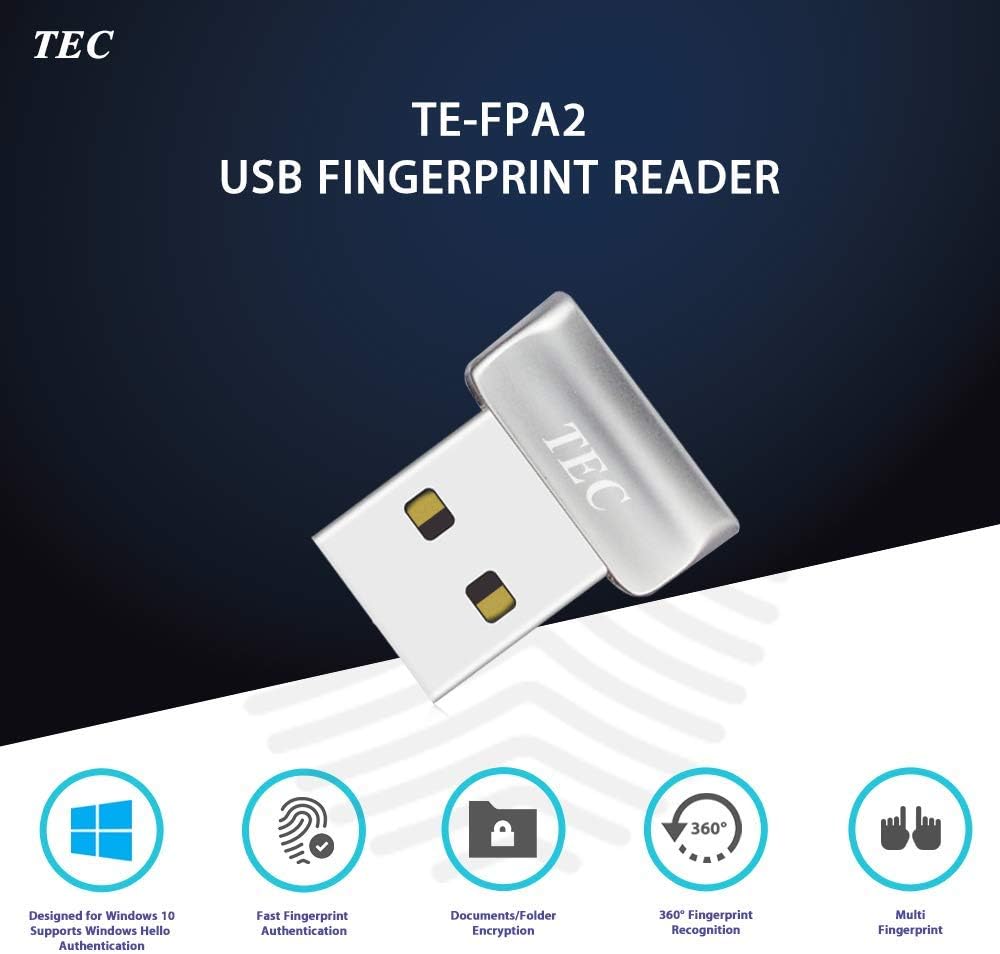 TEC Mini Lector de Huellas Dactilares USB para Windows