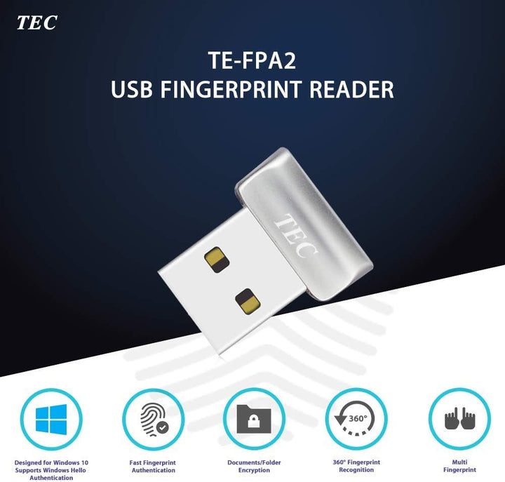 TEC Mini Lector de Huellas Dactilares USB para Windows