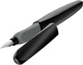 Pelikan Pluma estilográfica Twist 946806 con 1 cartucho de tinta, punta media, color negro, en caja