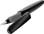 Pelikan Pluma estilográfica Twist 946806 con 1 cartucho de tinta, punta media, color negro, en caja