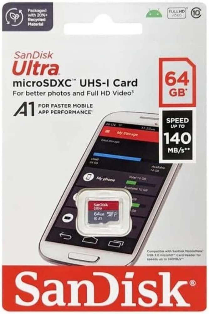 Sandisk Ultra microSD 64 GB 140MB\/s