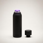 UVBRITE Botella UV autolimpiante y purificadora de agua TT-B02-Vaso de acero inoxidable recargable aislado de 18.6 onzas con bloqueo de seguridad que evita la exposición accidental, ideal para uso al