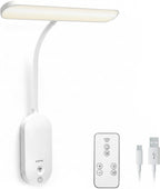 Lámpara iHome Lámpara de pared recargable con cuello de cisne ajustable, controles táctiles, tonos de color regulables, cálidos y fríos