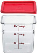 Cambro SFC6451 Li 6SFSCW135 Camsquare - Recipiente para alimentos (6 cuartos de galón, policarbonato, transparente, NSF con tapa, 6 cuartos