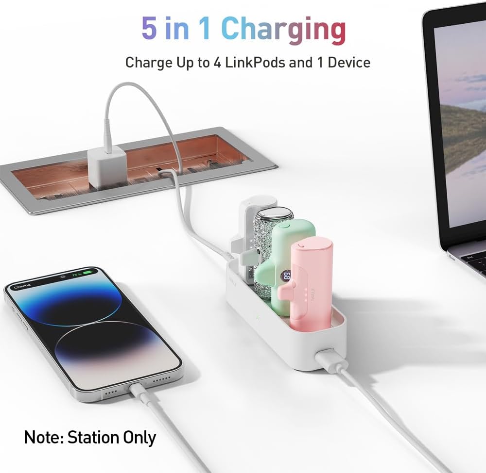 iWALK Cargador portátil de 4500 mAh 20 W USB C de carga rápida comp...