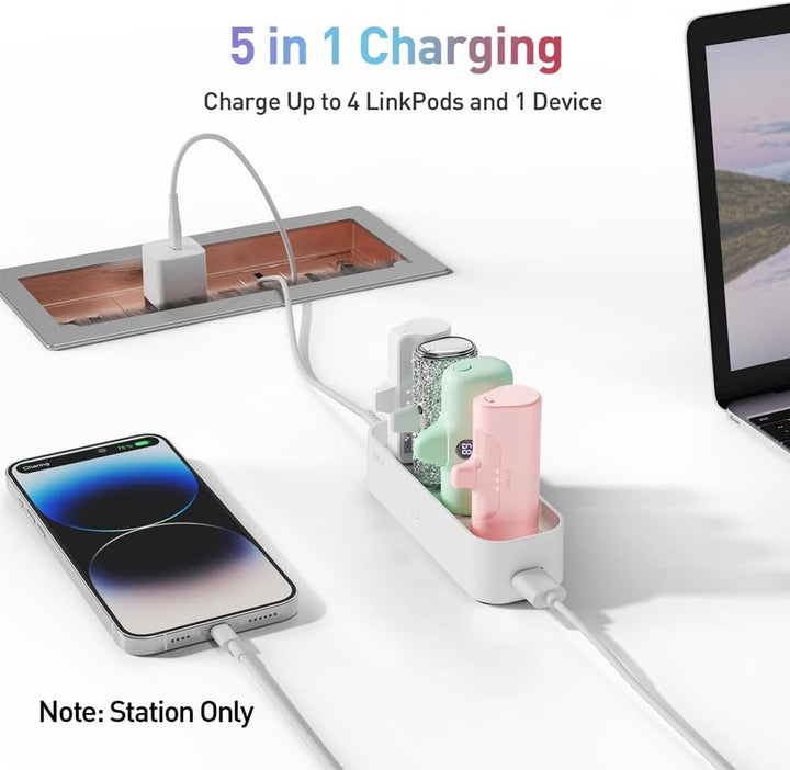 iWALK Cargador portátil de 4500 mAh 20 W USB C de carga rápida comp...