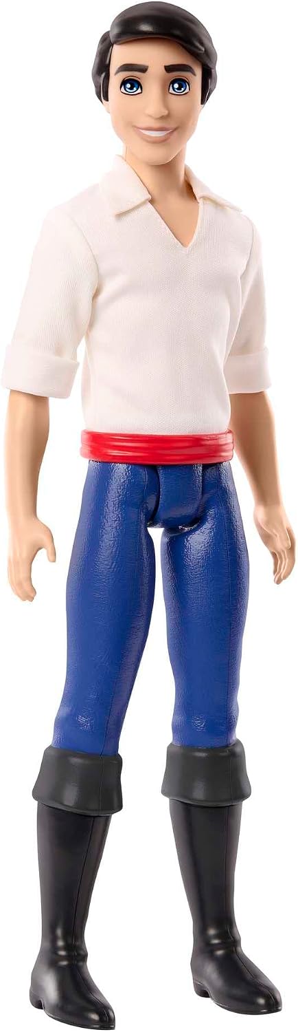 Mattel Disney Princess Toys, Muñeca de moda posable del Príncipe Eric con traje exclusivo, inspirada en la película La Sirenita