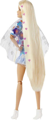 Barbie Muñeca extra y accesorios con pelo rubio extra largo con tra...