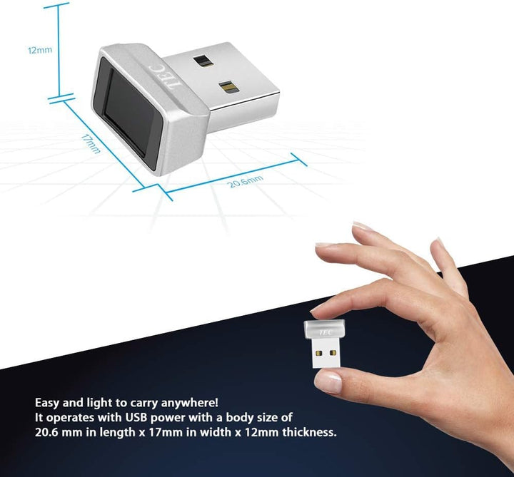 TEC Mini Lector de Huellas Dactilares USB para Windows