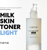 TIRTIR Milk Skin Toner Light | Hidratación instantánea con 4% de ni...