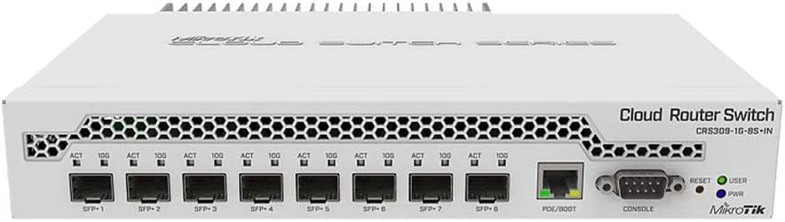 Mikrotik CRS309-1G-8S+en Switch 1x Gigabit 8X SFP+ 10Gbps 9-Port Cloud Router Switch