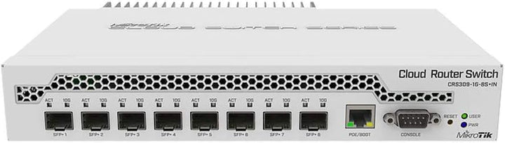 Mikrotik CRS309-1G-8S+en Switch 1x Gigabit 8X SFP+ 10Gbps 9-Port Cl...