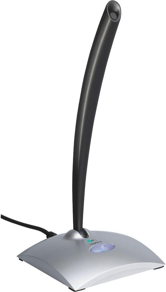 Logitech Micrófono de escritorio USB (negro/plateado)