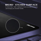Alfombrilla de mouse de vidrio para juegos, alfombrilla de mouse profesional de vidrio templado Esport con superficie ultra suave micro grabada para una velocidad y control máximos, alfombrilla de mouse dura, color negro (15.7 x 11.8 pulgadas)