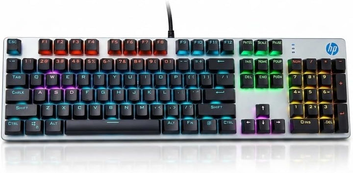 HP GK400F Teclado mecánico con cable para juegos, USB con cable de...