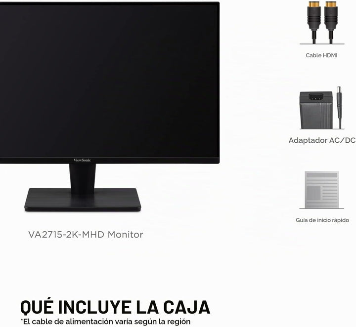 ViewSonic VA2715-2K-MHD Monitor de 27 pulgadas 1440p, pantalla LED...