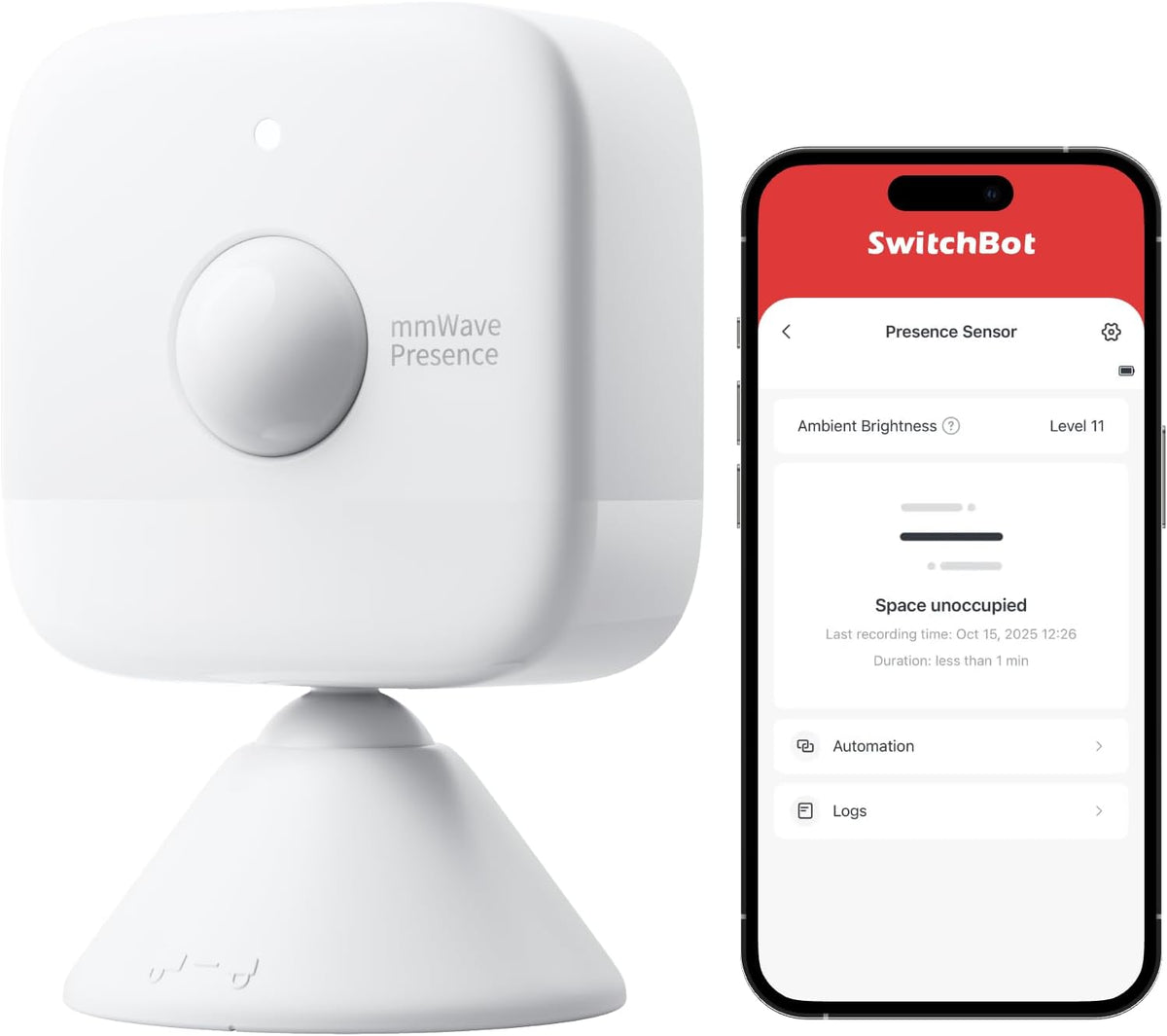 SwitchBot Sensor de movimiento inteligente de radar mmWave