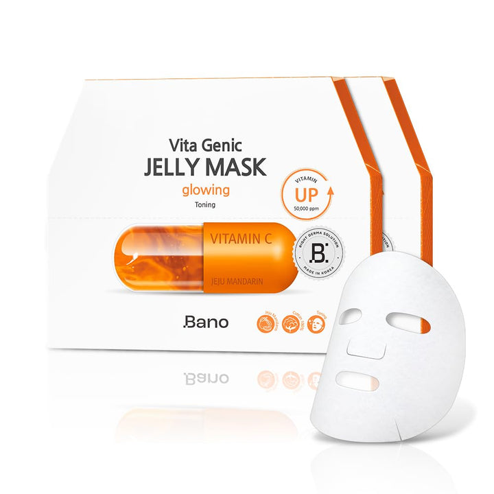 Bano Vita Genic Jelly Face Glowing Mask 10EA - Mascarilla hidratant...