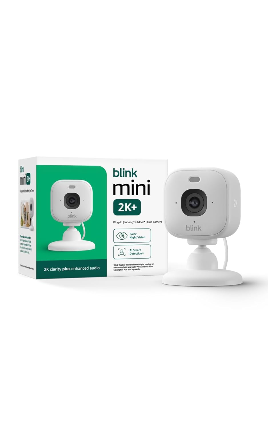 Blink Mini 2K+ (último modelo) con suscripción Plus por un año. Cám...
