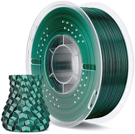 ELEGOO Filamento de impresora 3D PLA de seda de 0.07 in, color dual...