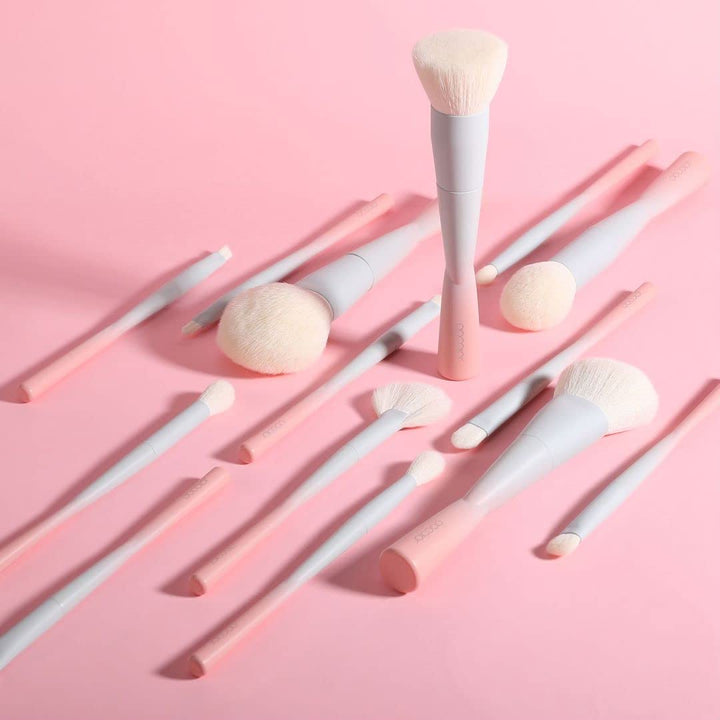 Docolor Juego de 14 brochas de maquillaje sintéticas de alta calida...