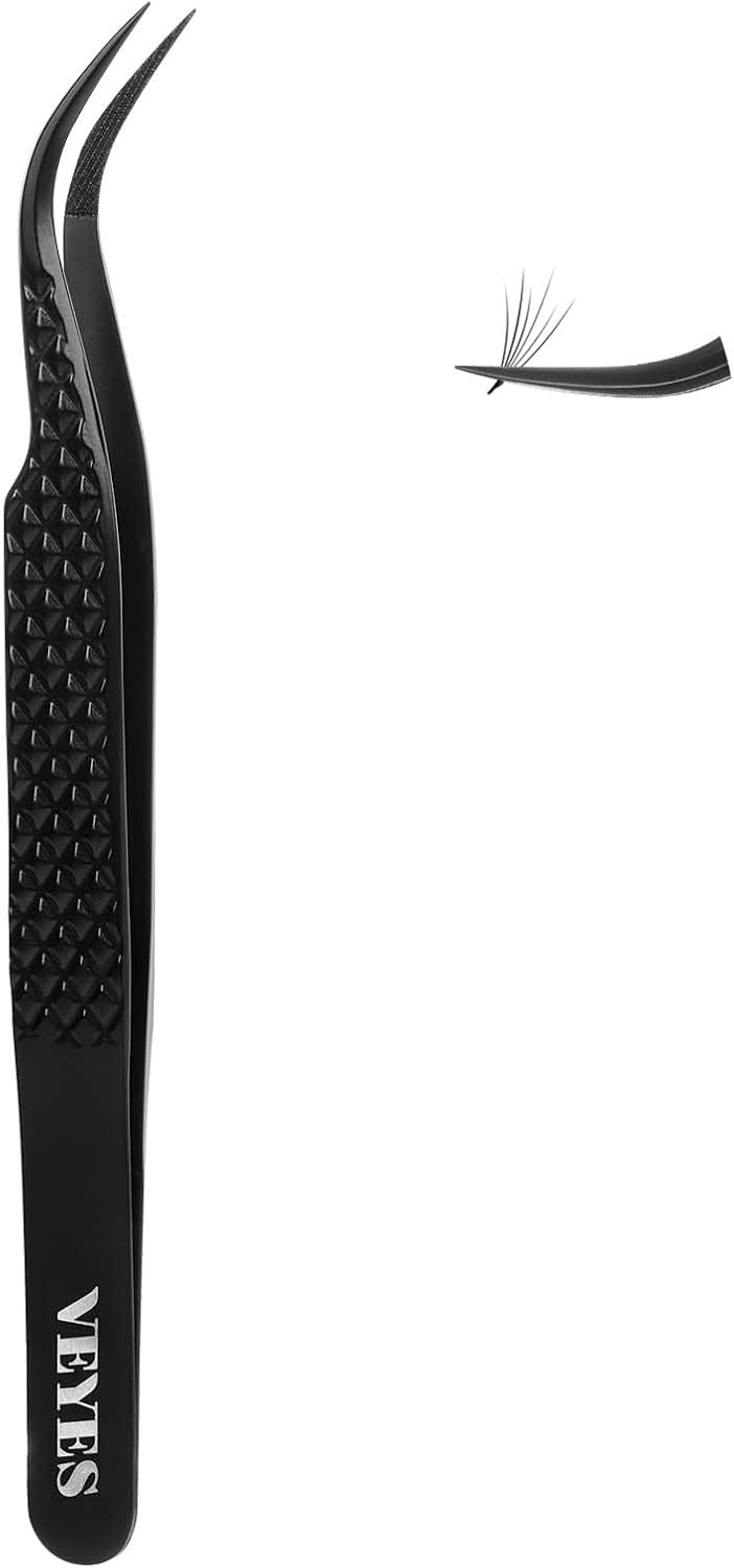 VEYES INC Pinzas de pestañas para extensiones de pestañas, pinzas d...