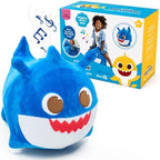 JITTERYGIT Baby Shark Pinkfong - Juguete musical oficial de peluche con forma de tolva animal, juguete inflable para llevar, regalo de cumpleaños para niños y niños pequeños (niños y niñas) a partir