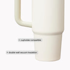 STANLEY Quencher H2.0 - Vaso con asa y pajilla, tapa de 3 posiciones Flowstate de 30 onzas, compatible con portavasos para viajes, vaso de acero inoxidable aislado sin BPA, cuarzo rosa 2.0