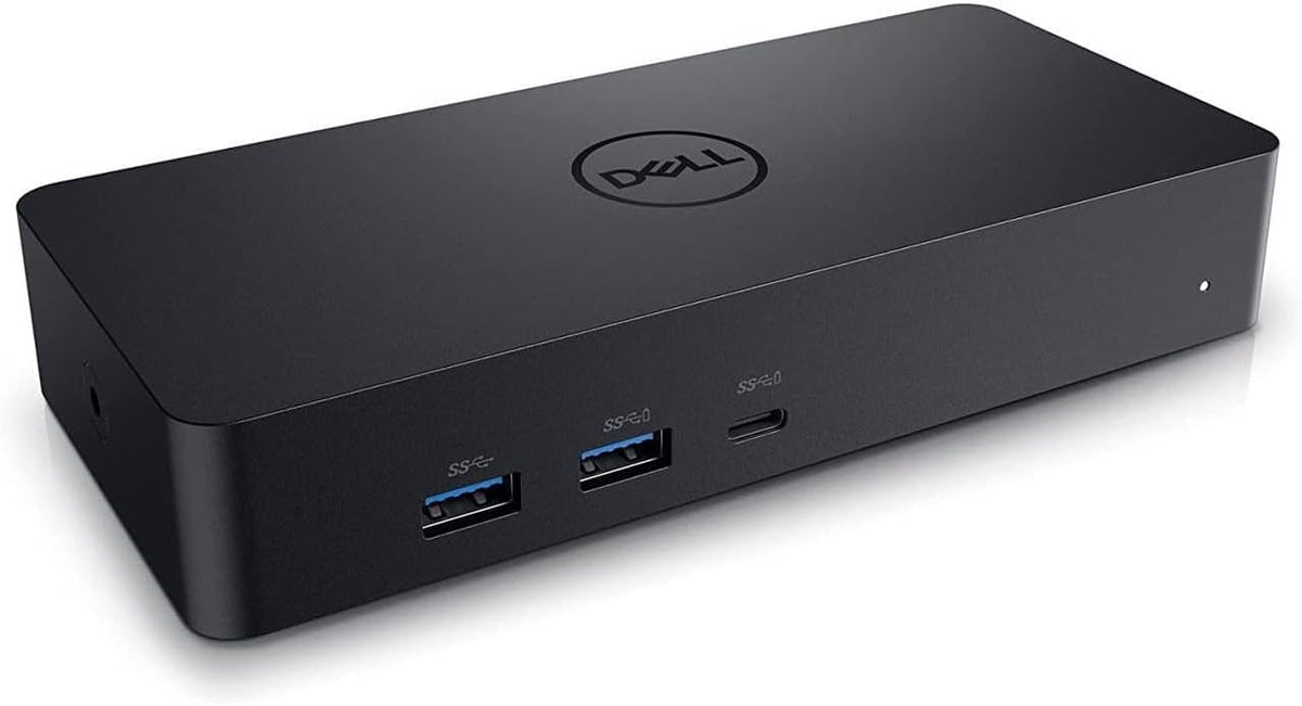 Dell Base universal - D6000S, equipada con opciones PowerShare USB-C/USB-, conecta hasta tres pantallas 4K, indicador LED, negro
