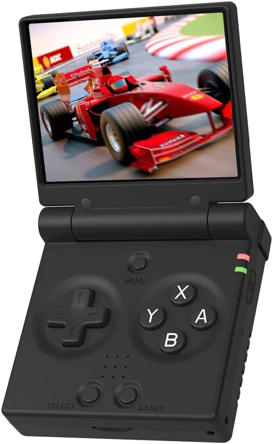 Miyoo Mini Flip Retro - Consola de juegos de mano, pantalla IPS de 2.8 pulgadas 750 x 560, emulador Linux portátil, regalo para hombres y mujeres, negro