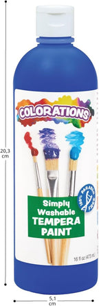 Colorations Paraben-Free Simply Washable Tempera Paint, Rainbow Plus 8-Pack
