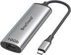 BrosTrend Adaptador USB C a Ethernet de 10 Gb para laptop, MacBook, PC