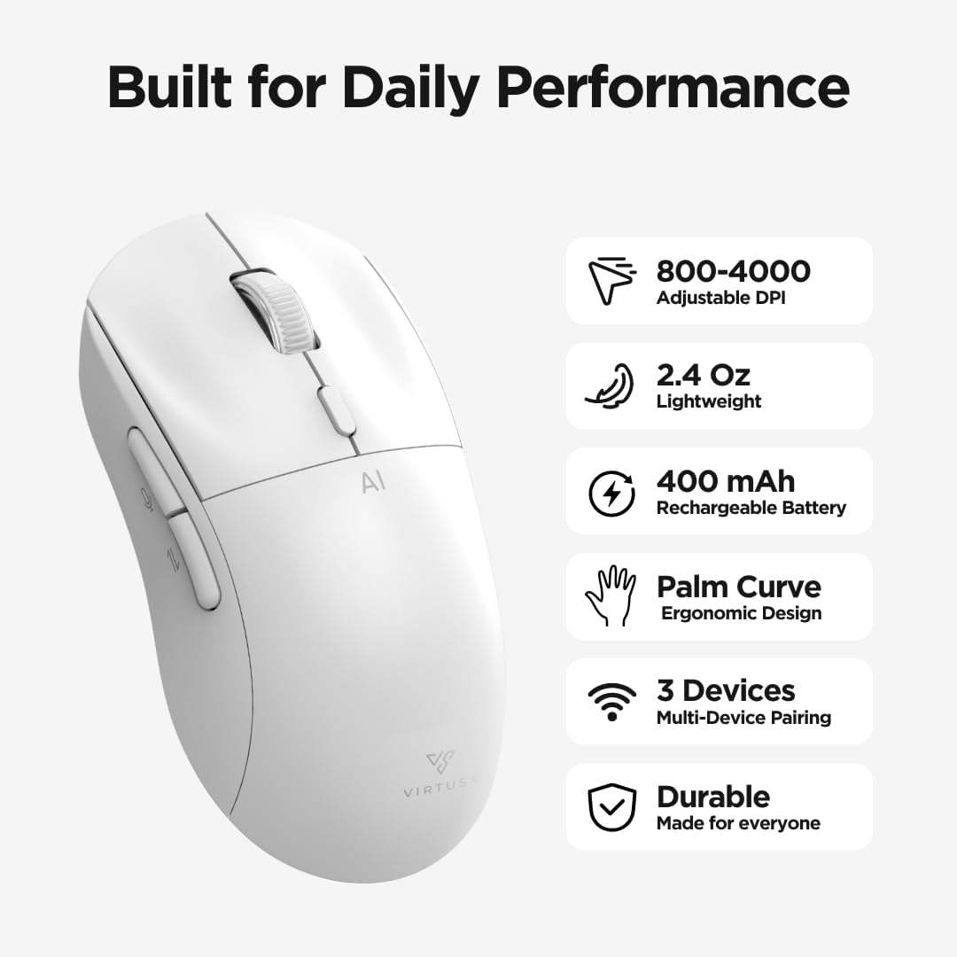 Virtusx Jethro AI Mouse - Grabadora de voz y audio para conferencia...