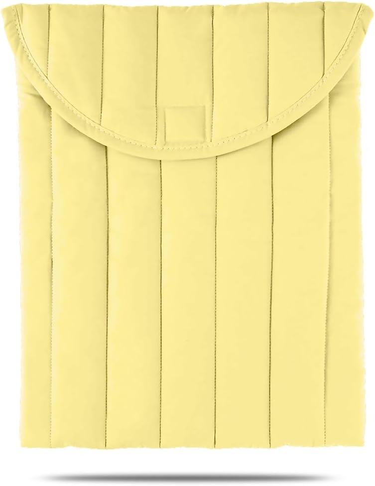 Funda acolchada para laptop de 13 a 14 pulgadas, color amarillo, fu...