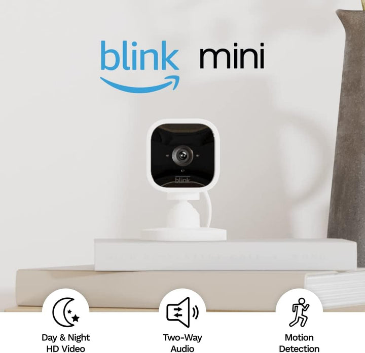 Blink Mini - Cámara de seguridad inteligente compacta, conectable,...