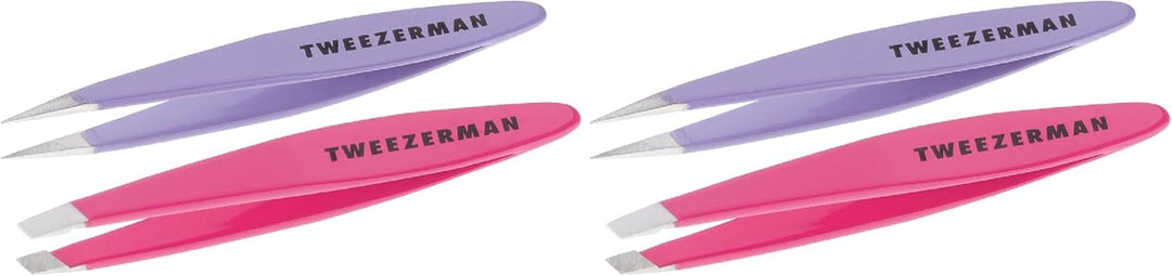 Tweezerman Mini pinzas inclinadas y punta \u2013 Juego de pinzas pa...
