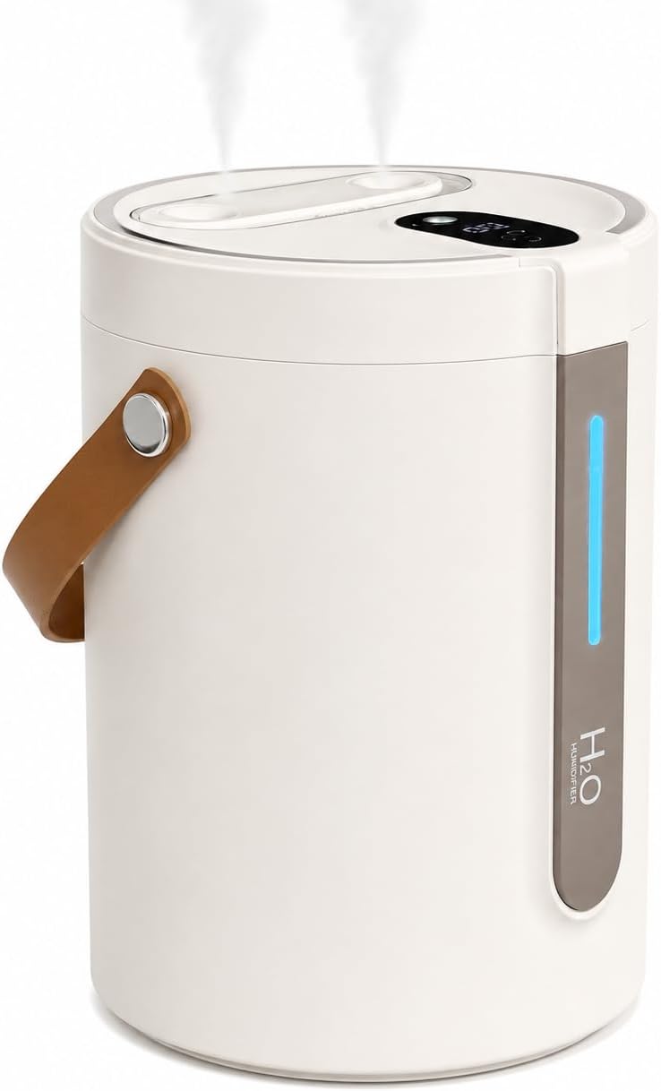 Humidificador inalámbrico para el hogar, dormitorio, oficina, guardería y viajes, carga USB-C, niebla fría
