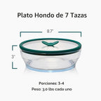 Anyday Vaporizador de microondas de vidrio de 7 tazas (col rizada