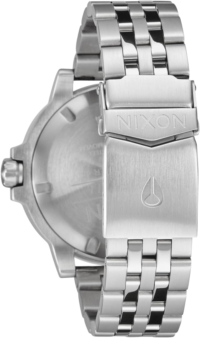 NIXON Stinger 44 A1402-328.1 ft Reloj analógico resistente al agua para hombre (esfera LUM de 1.732 in, correa de acero inoxidable de 0.787 in)